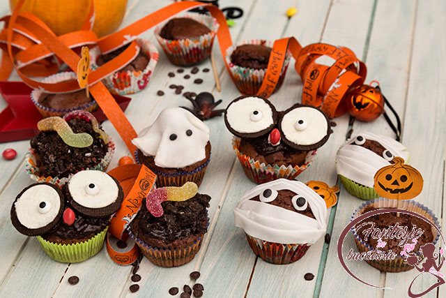 Muffins cu ciocolata de Halloween